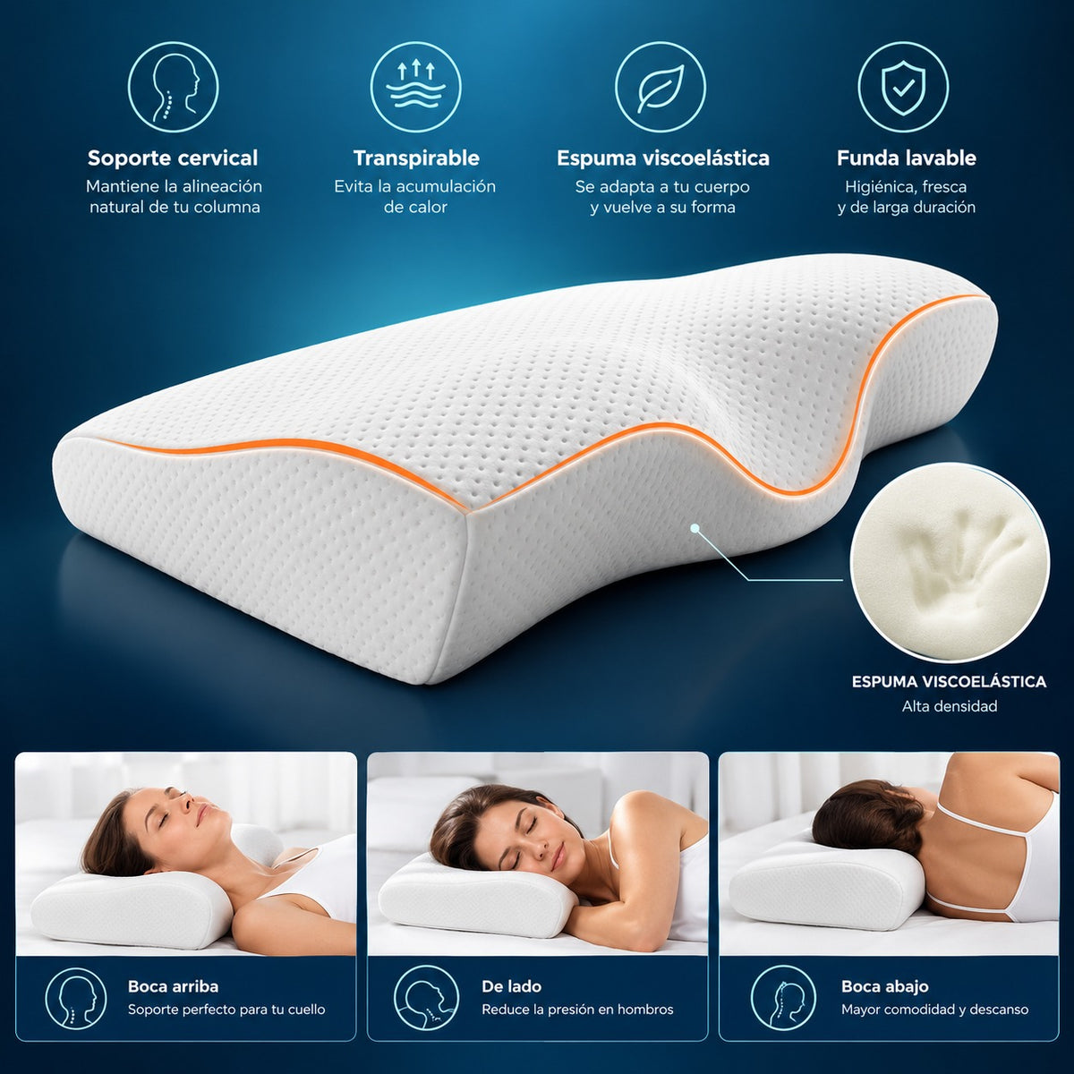 Almohada cervical viscoelástica Nativa™